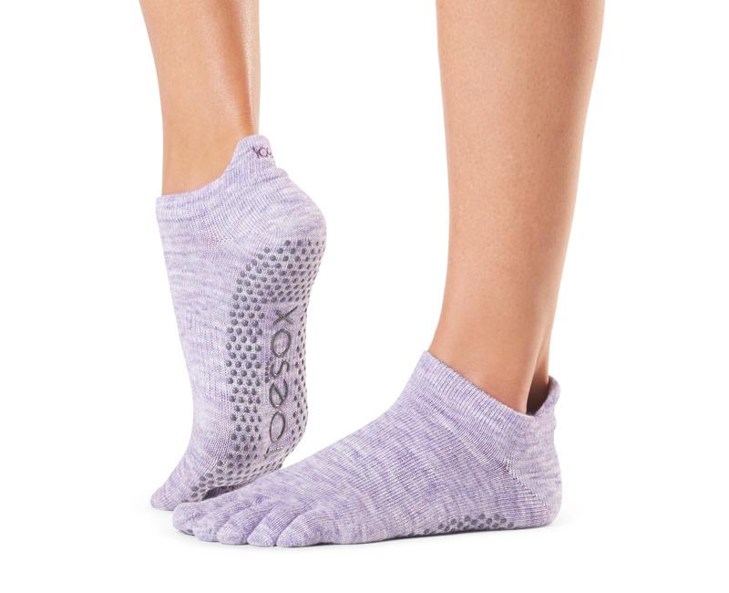 Ponožky na jógu nízké Heather Purple
