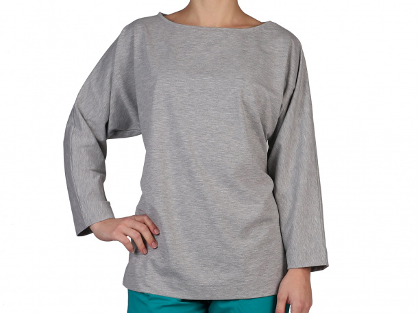 Top Oversize šedý