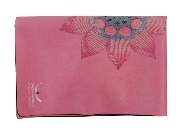 Cestovní designová podložka na jógu Lotos Pink