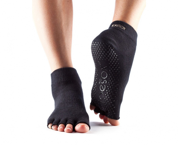 Ponožky na jógu bezprsté černé