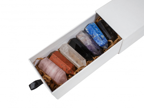 Sada čakrových obelisků - box