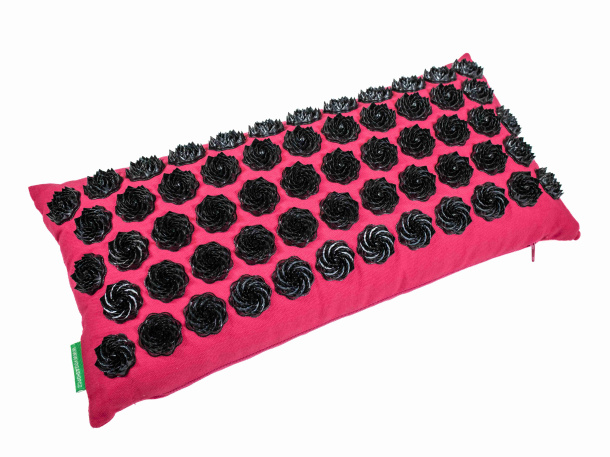 Akupresurní polštář Spike růžovo-černý