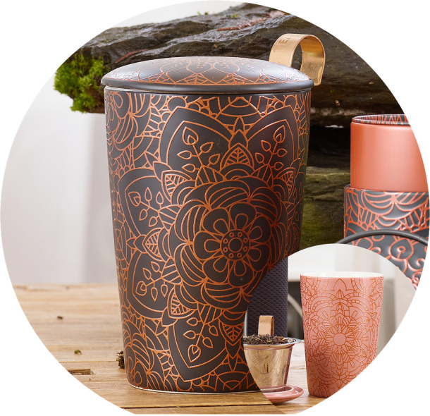 Porcelánový hrnek Teaeve Mandala Black