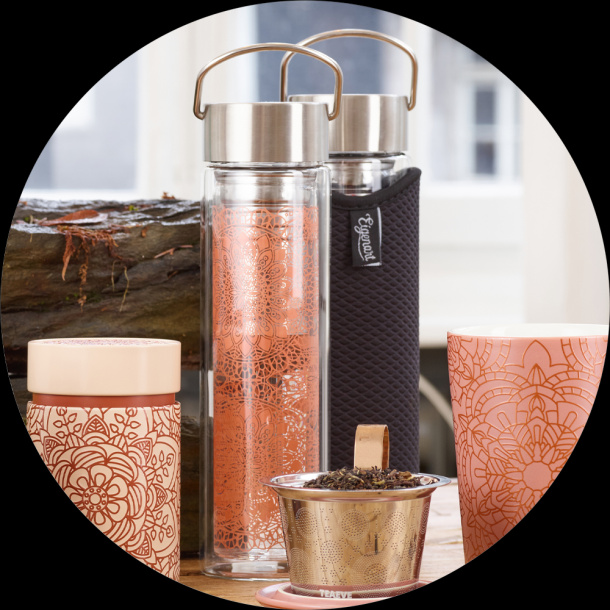 Skleněná láhev na pití Flowtea Mandala