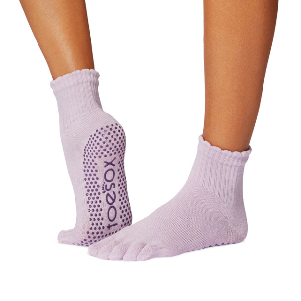 Ponožky na jógu Melody Scallop Soft Lavender