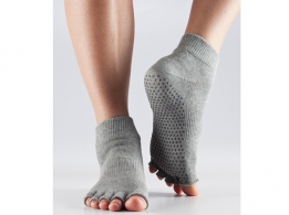 Ponožky na jógu bezprsté Heather grey