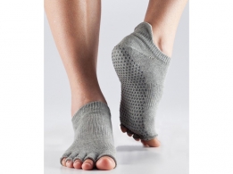 Ponožky na jógu bezprsté nízké Heather grey 