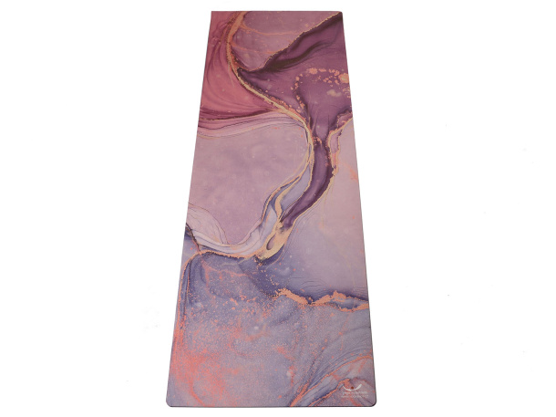 Cestovní designová podložka na jógu Purple Marbled