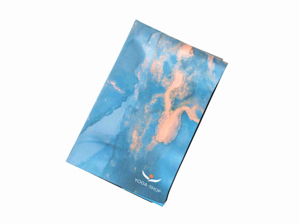 Cestovní designová podložka na jógu Blue Marbled