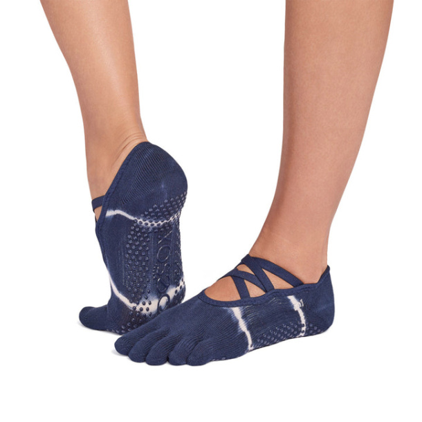 Ponožky na jógu Elle Soul Blue Tie Dye Stripe