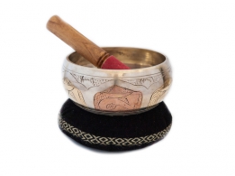 Tibetská mísa stříbrná prům. 12 cm