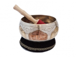 Tibetská mísa stříbrná prům. 16 cm