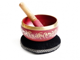 Tibetská mísa červená prům. 15 cm