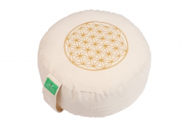 Meditační polštář Flower of life natur