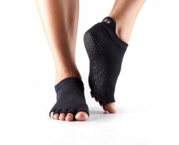 Ponožky na jógu bezprsté nízké černé
