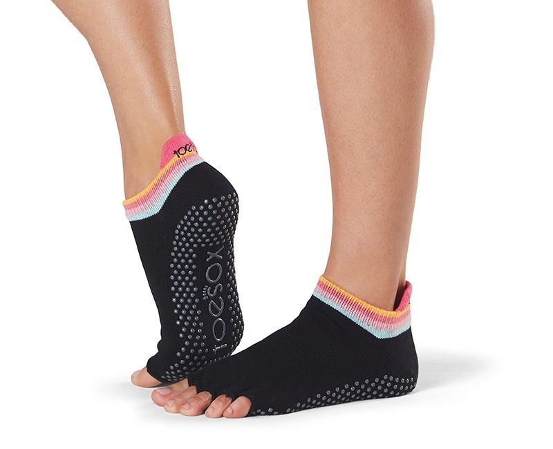 Ponožky na jógu bezprsté nízké Retro