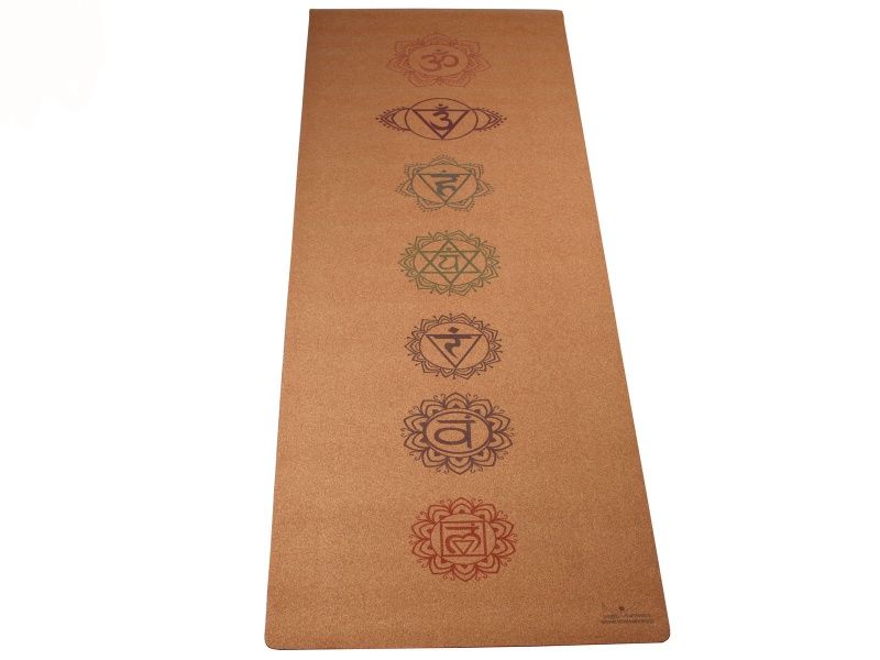 Korková podložka na jógu 7 Chakras