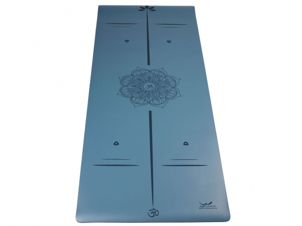 Yogacentrum PU podložka na jógu Mandala OHM Blue