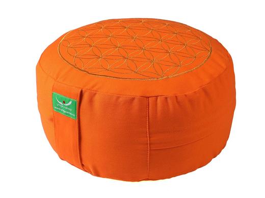 Meditační polštář Flower of life oranžový