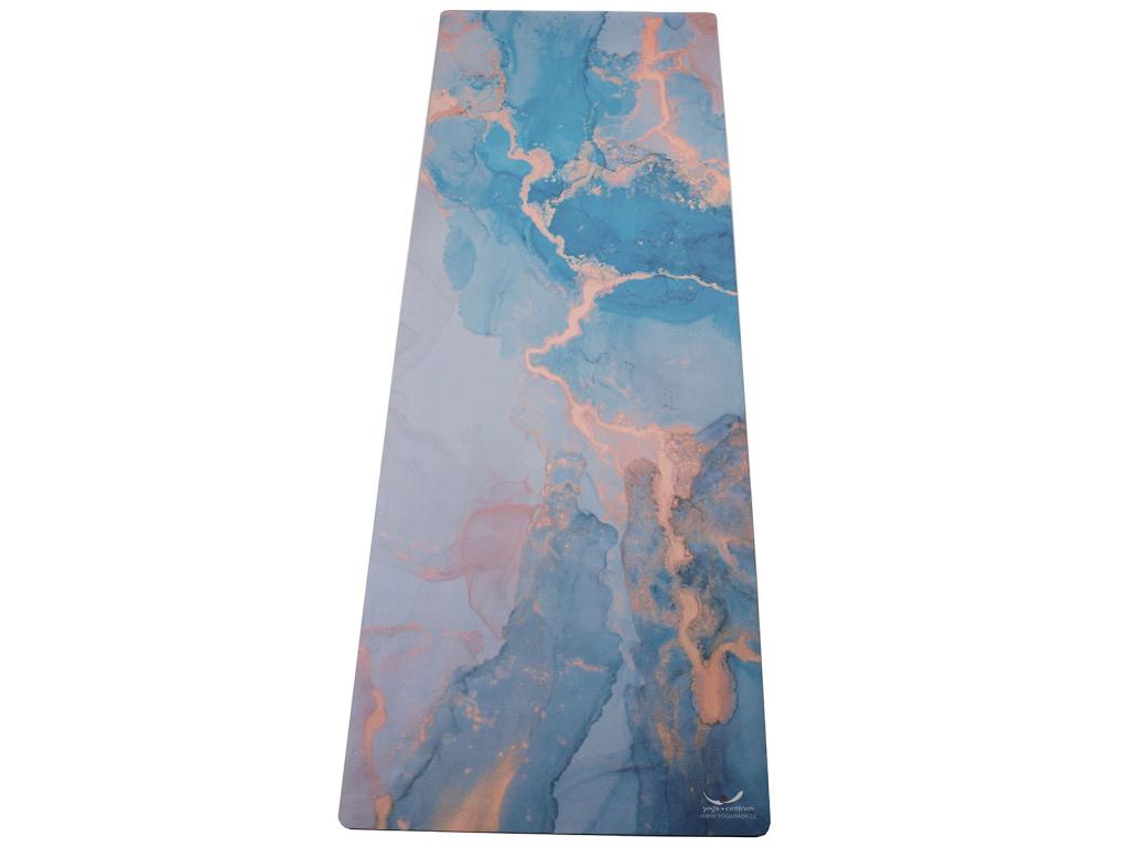 Designová podložka na jógu Blue Marbled