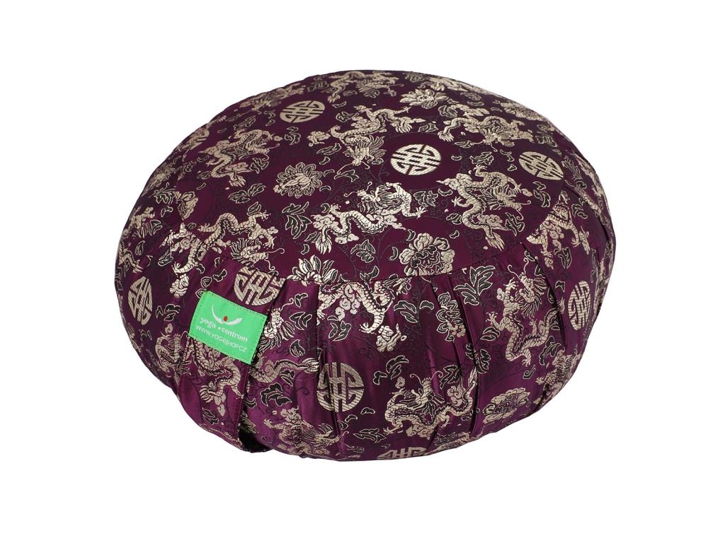 Meditační polštář Luxury Dragon purpurový