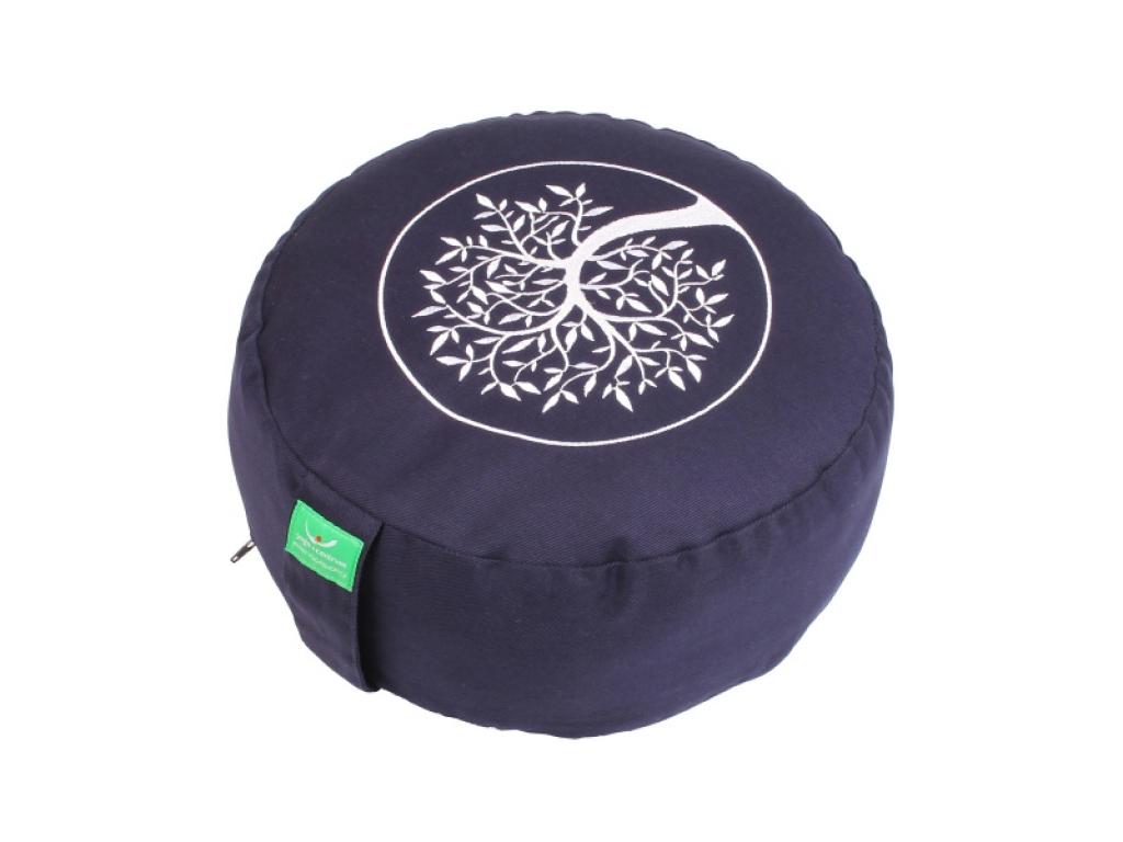 Meditační polštář Tree of life tmavě modrý