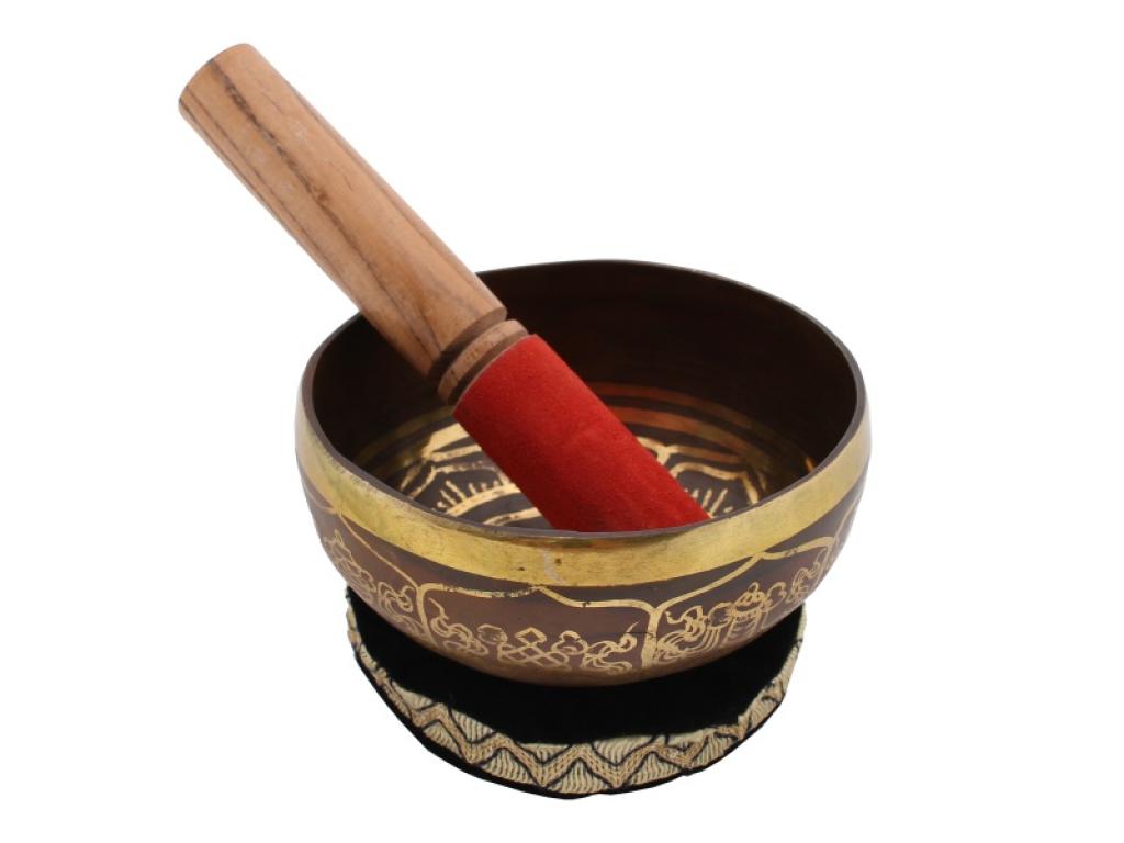 1. Tibetská mísa leptaná hnědá 